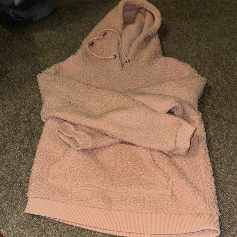Love Tree Light Pink Sherpa Pullover